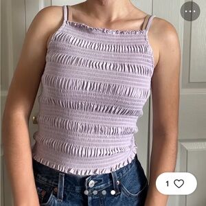 H&M Lavender Smocked Tank Top